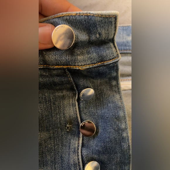 Amiri leather clay indigo jeans size 34 - Picture 9 of 9